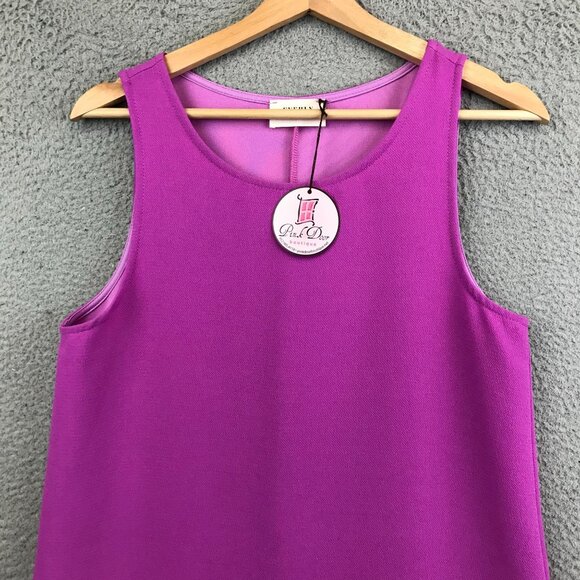 New Everly Sleeveless Fuchsia Flounce Hem Dress size S - Picture 3 of 10